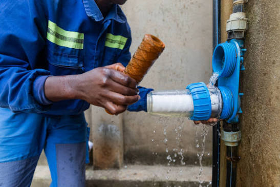Plumbers professional at work