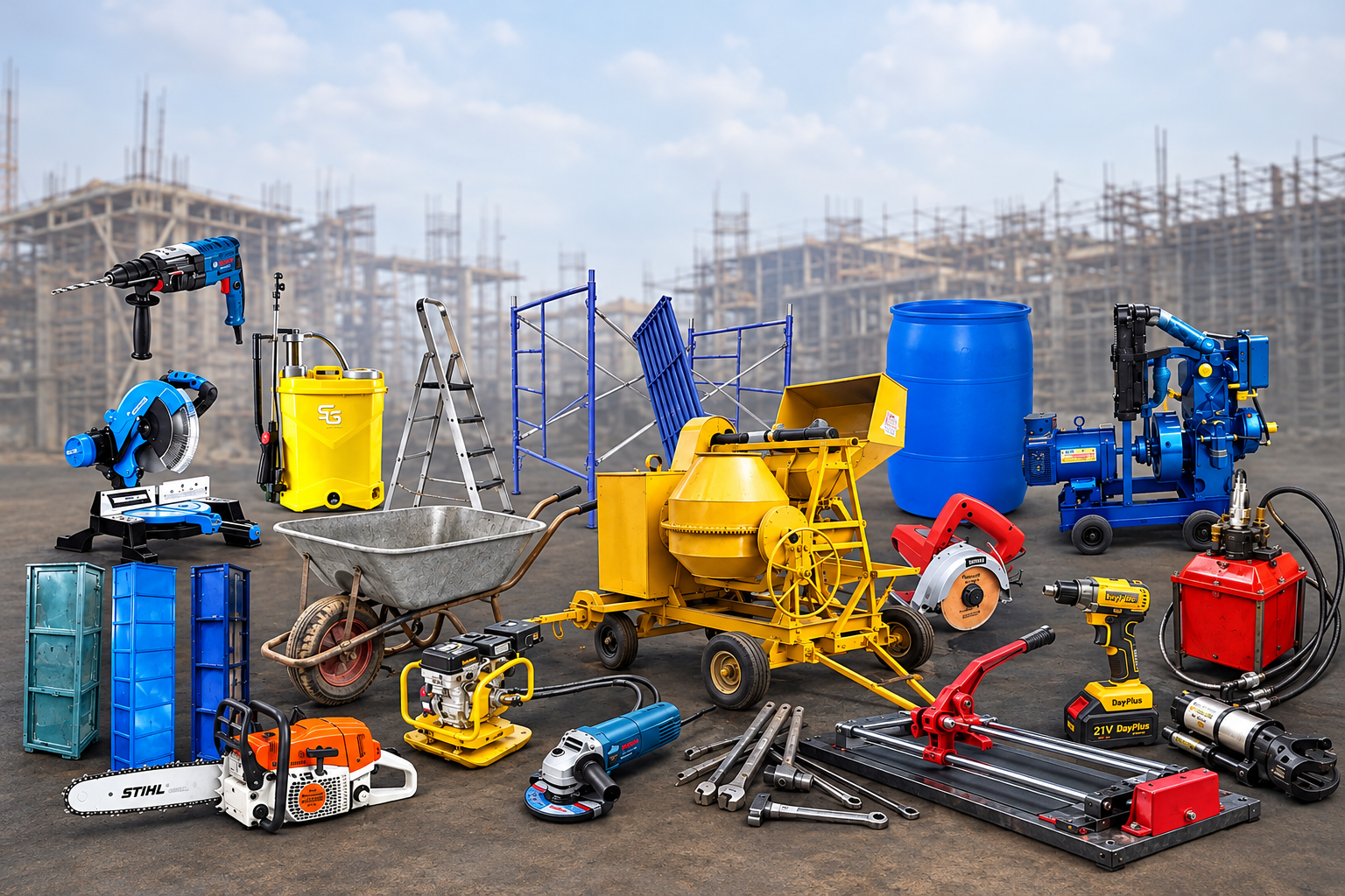 Construction tools and building equipment