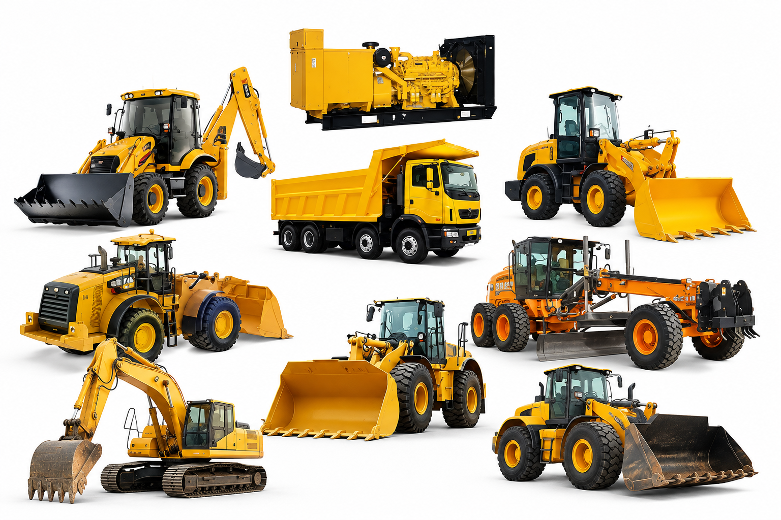 Excavators, loaders and heavy-duty machines